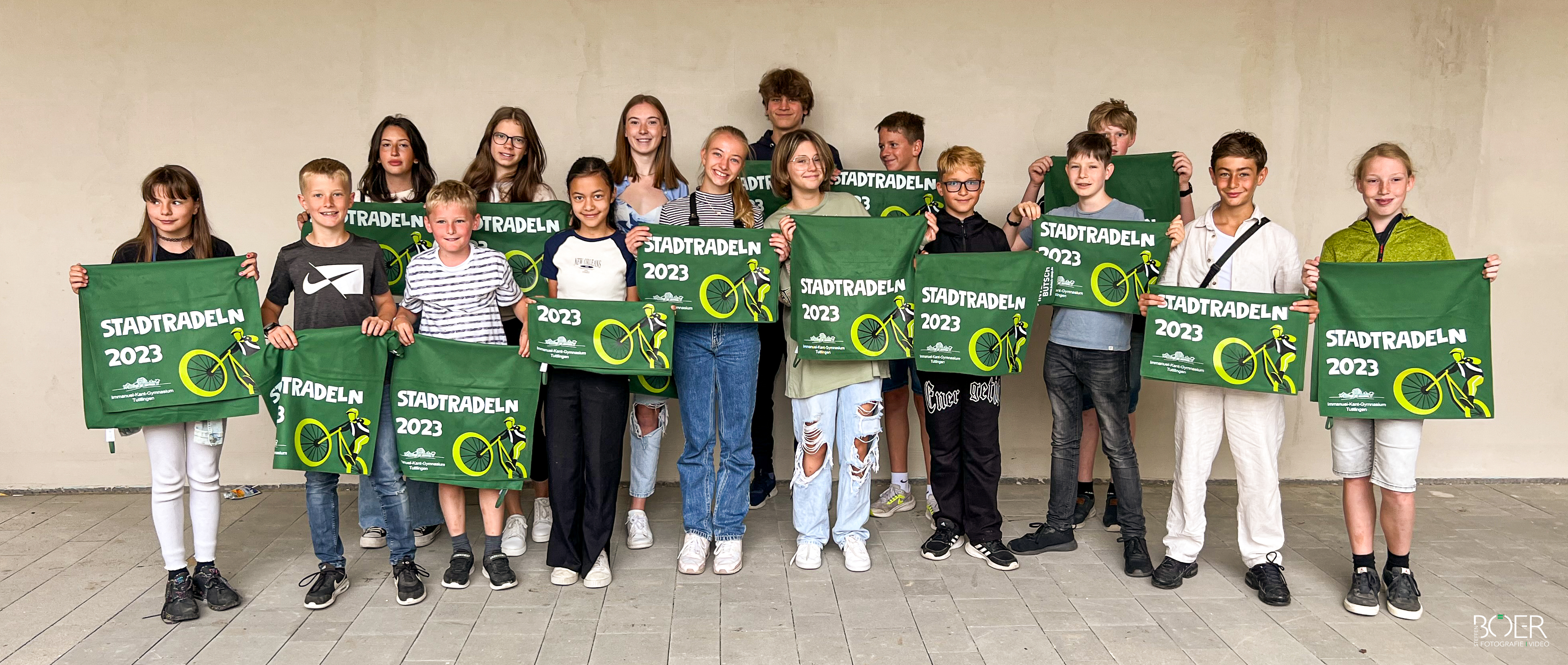 Gruppenfoto der Sieger des Stadtradeln 2023